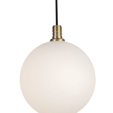 Soren LED Pendant 5", Brushed Brass and Opal Glass