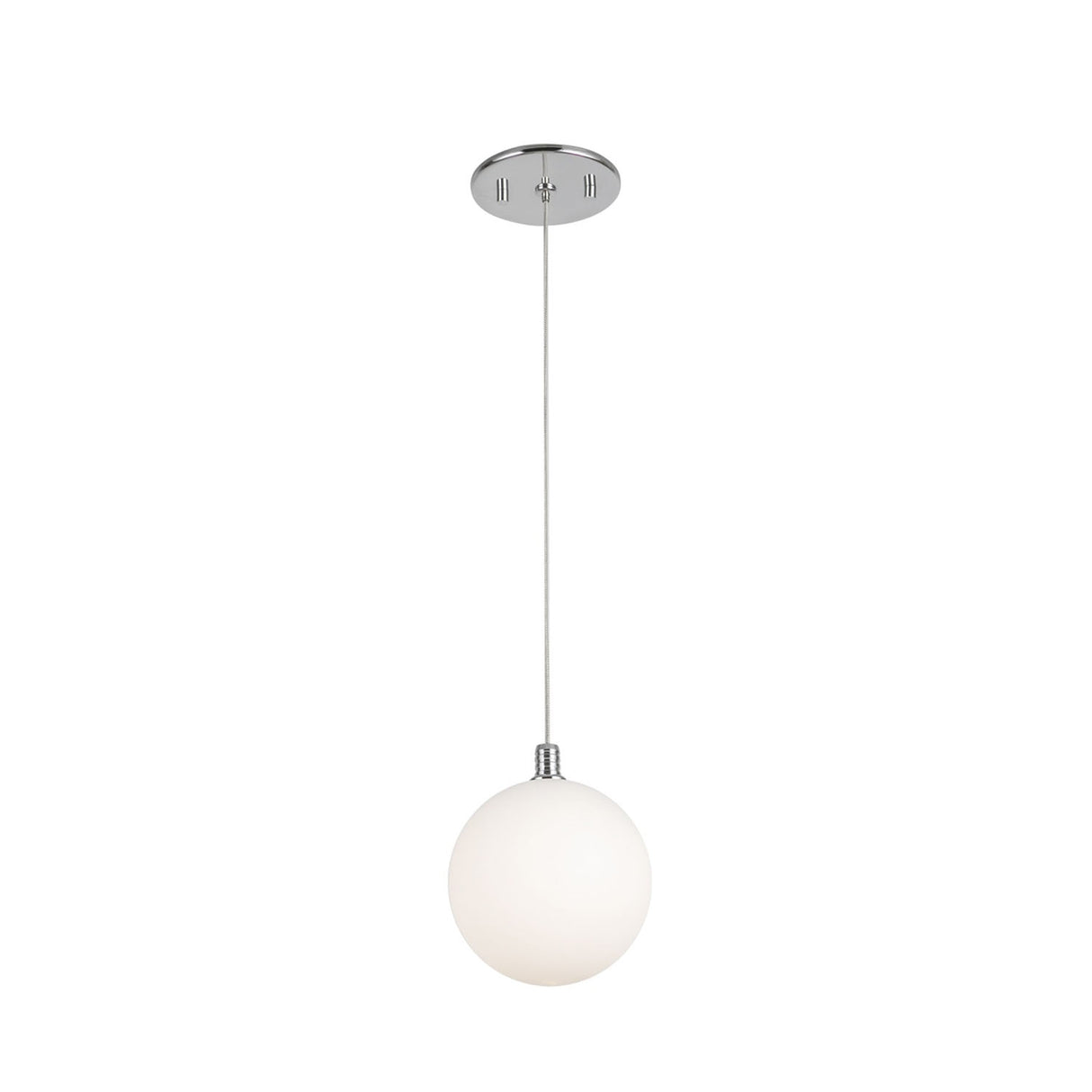 Soren LED Pendant 5", Chrome and Opal Glass
