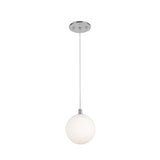 Soren LED Pendant 5", Chrome and Opal Glass