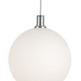 Soren LED Pendant 5", Chrome and Opal Glass