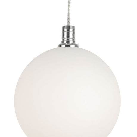 Soren LED Pendant 5", Chrome and Opal Glass