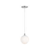 Soren LED Pendant 5", Chrome and Opal Glass