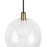 Soren LED Pendant 5", Brushed Brass and Clear Glass