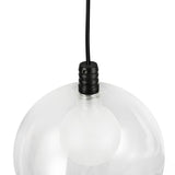 Soren LED Pendant 5", Matte Black and Clear Glass