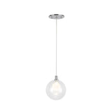 Soren LED Pendant 5", Chrome and Clear Glass