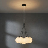 Soren 7 Light LED Chandelier 16" for Modern home with Gray Textured Walls