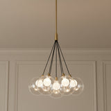 Soren 7 Light LED Chandelier 16" for Modern home with Beige Walls