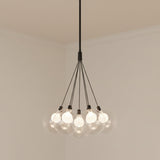Soren 7 Light LED Chandelier 16" for Modern home with Cream Walls