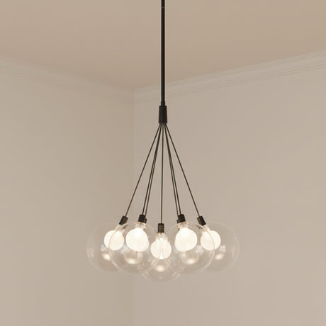 Soren 7 Light LED Chandelier 16" for Modern home with Cream Walls