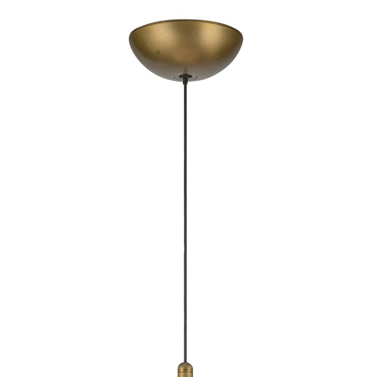 Callan LED Pendant 18", Aged Brass and Opal Glass