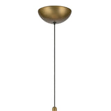 Callan LED Pendant 18", Aged Brass and Opal Glass