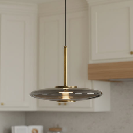 Callan LED Pendant 18" for Modern home with White Cabinetry