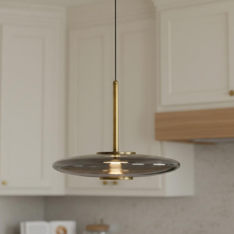 Callan LED Pendant 18" for Modern home with White Cabinetry