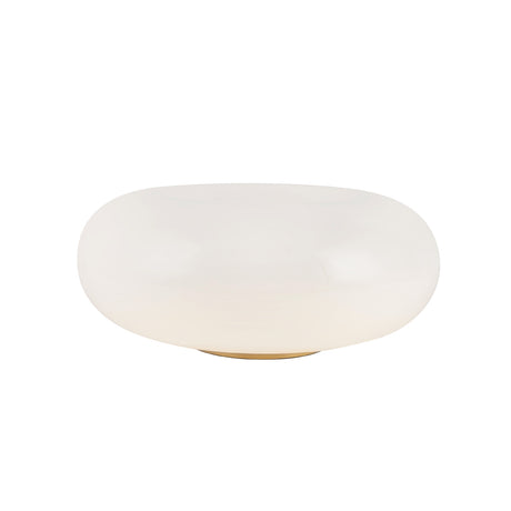 Otto LED Table Lamp 13", Aged Brass and Opal Glass