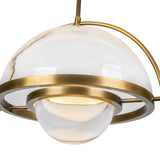 Wilton LED Pendant 16", Aged Brass