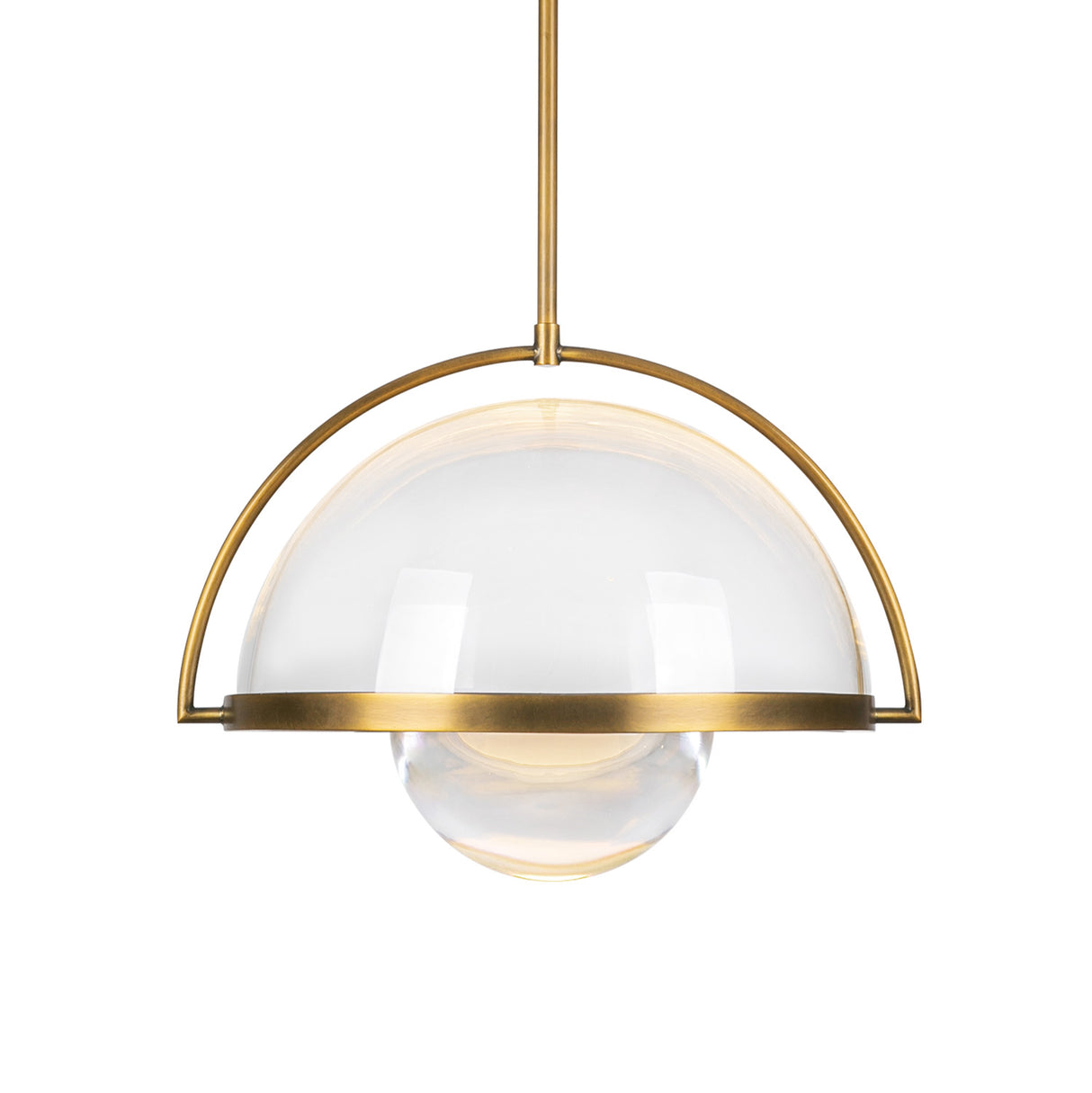 Wilton LED Pendant 16", Aged Brass