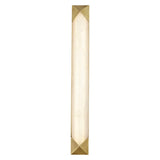 Lunaire LED Wall Sconce 25", Aged Brass and Alabaster