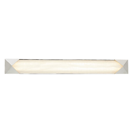 Lunaire LED Wall Sconce 25", Polished Nickel and Alabaster