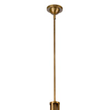 Alverna Pendant 16", Matte Black with Rattan Accents