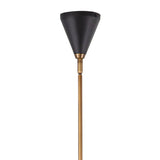 Darien 5 Light Chandelier 45", Matte Black with Hazelnut Leather