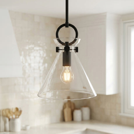 Aris Small Pendant 11 for Modern Farmhouse home with White Cabinetry