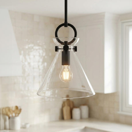 Aris Small Pendant 11 for Modern Farmhouse home with White Cabinetry