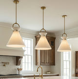 Aris Large Pendant 18" for Modern Farmhouse home with White Siding