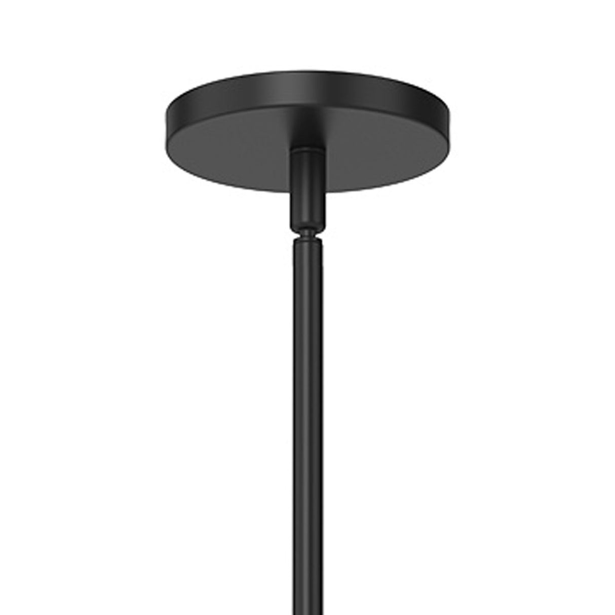 Aris Large Pendant 18", Matte Black and Milk Glass