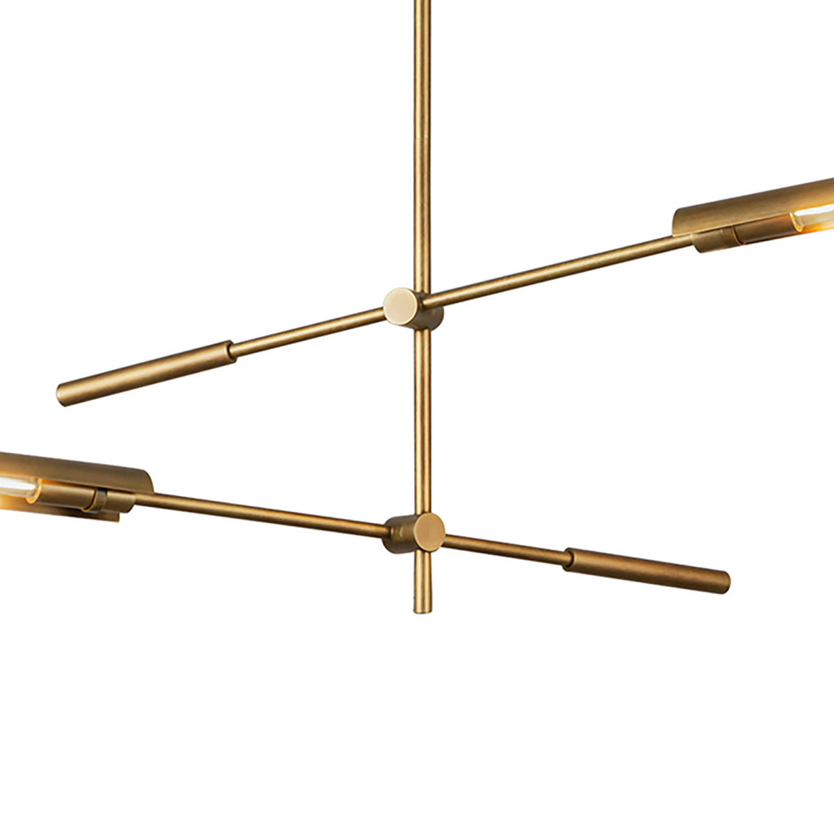 Linden 2 Light LED Pendant 41", Aged Brass
