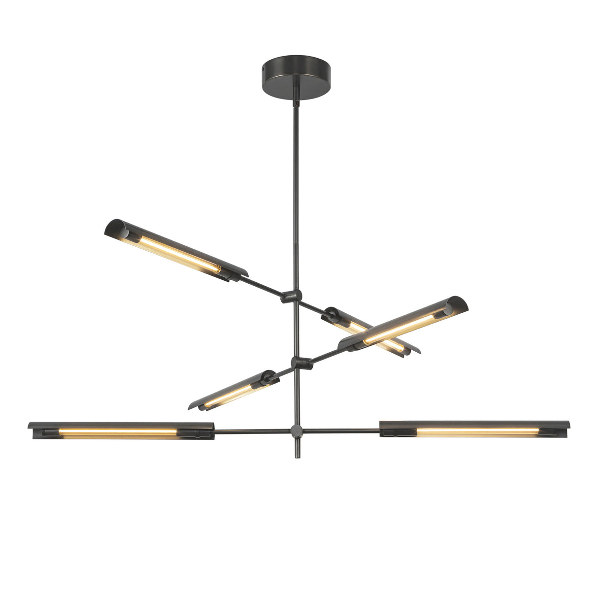 Linden 6 Light LED Chandelier 42", Urban Bronze