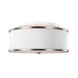 Walker Medium Flush Mount 20", Satin Nickel