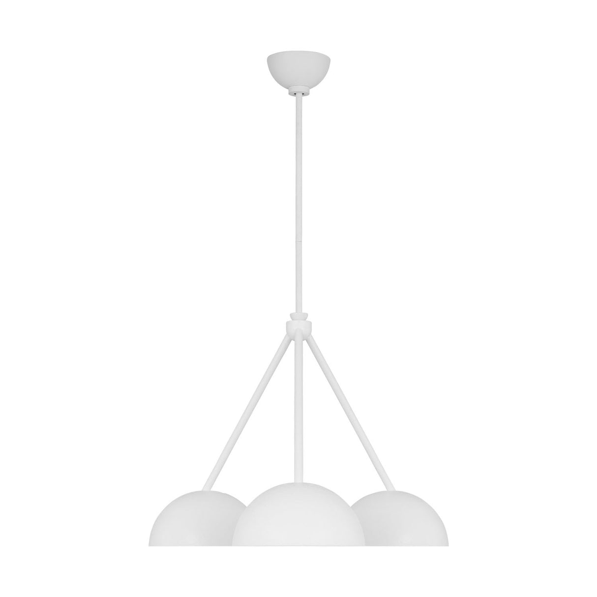 Veda 3 Light Chandelier 26", Textured White