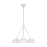 Veda 3 Light Chandelier 26", Textured White