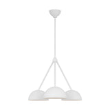 Veda 3 Light Chandelier 26", Textured White
