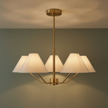 Wallace 5 Light Chandelier 30" for Transitional home with Green Walls