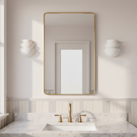 Verity Wall Sconce 8", Textured White for Modern home with White Siding