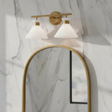 Issa 2 Light Vanity, Satin Brass