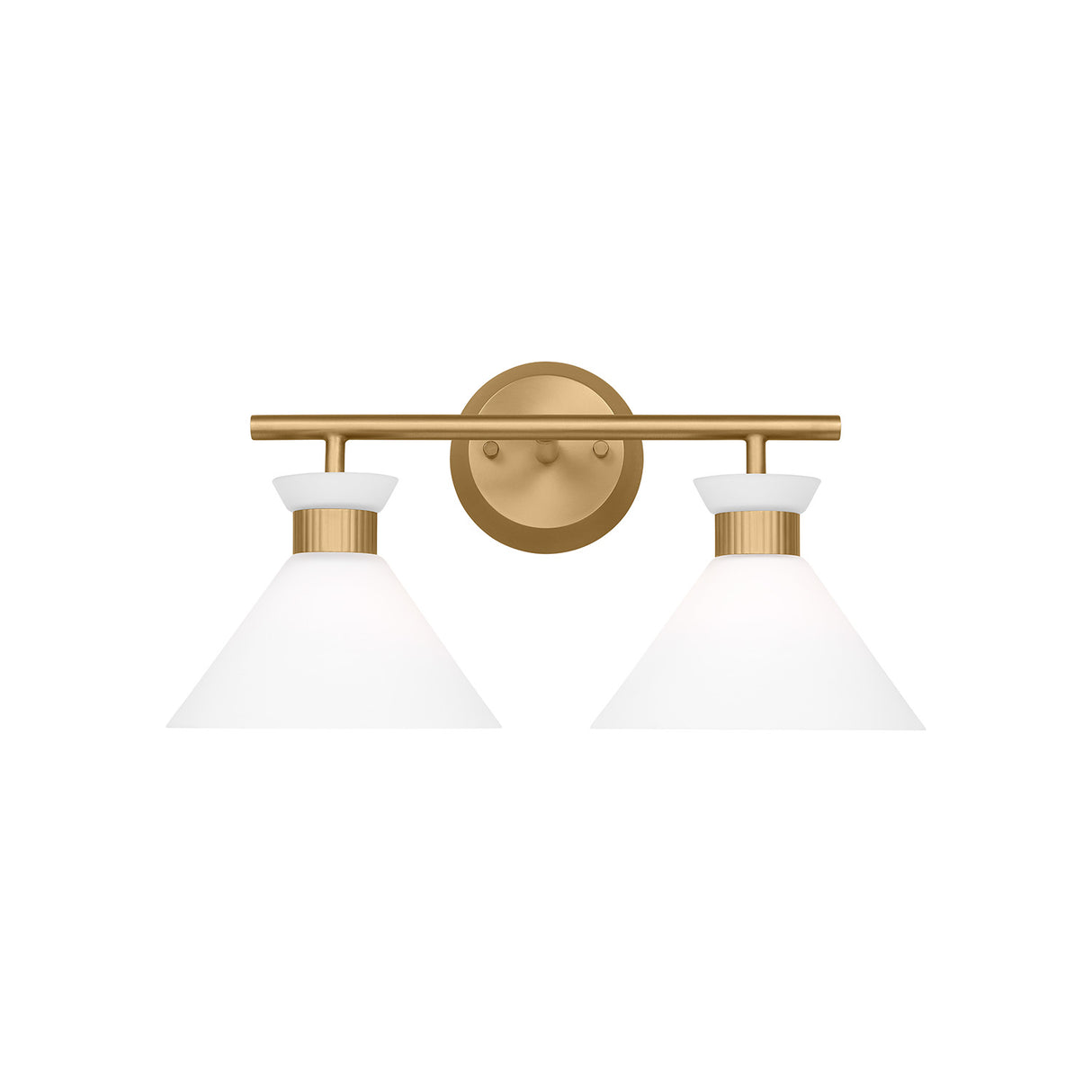Issa 2 Light Vanity, Satin Brass