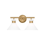Issa 2 Light Vanity, Satin Brass