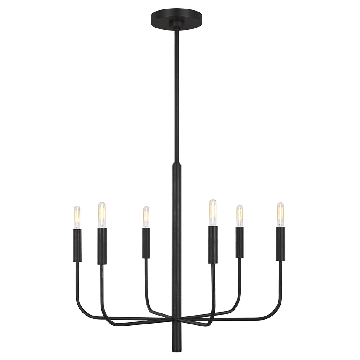 Thayer 6 Light Chandelier 24", Antique Iron