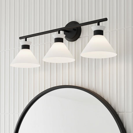 Issa 3 Light Vanity, Matte Black