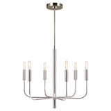 Thayer 6 Light Chandelier 24", Polished Nickel