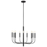 Thayer 9 Light Chandelier 30", Antique Iron