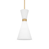 Issa Pendant 8", Satin Brass