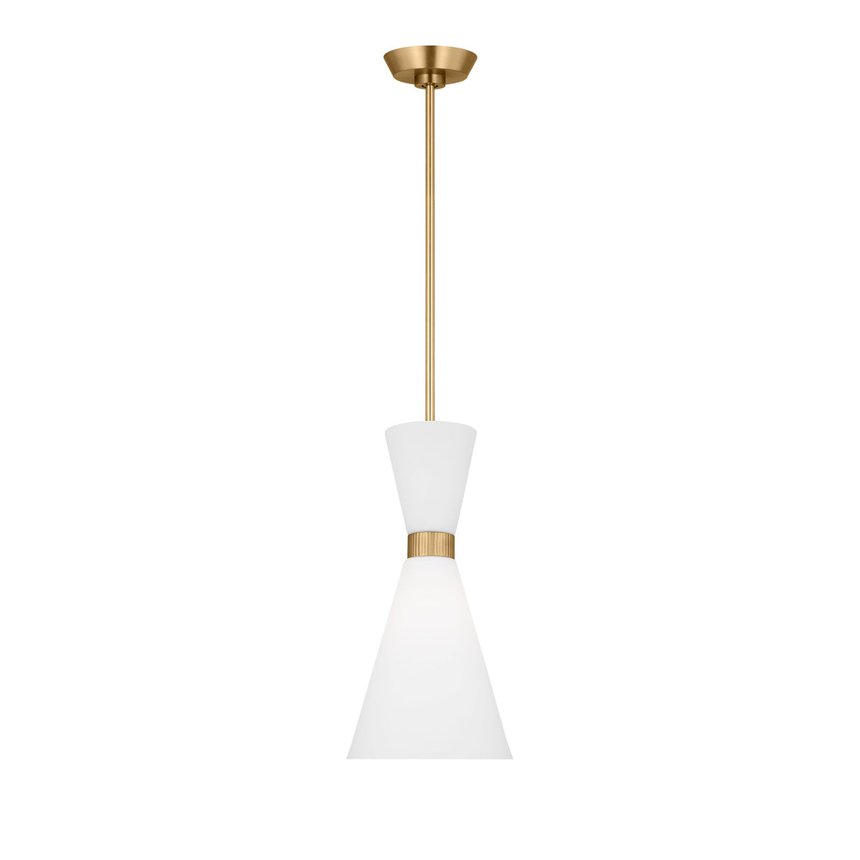 Issa Pendant 8", Satin Brass