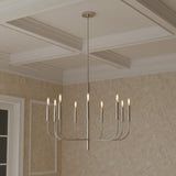 Thayer 9 Light Chandelier 30", Polished Nickel