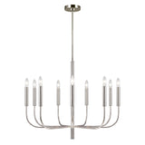 Thayer 9 Light Chandelier 30", Polished Nickel