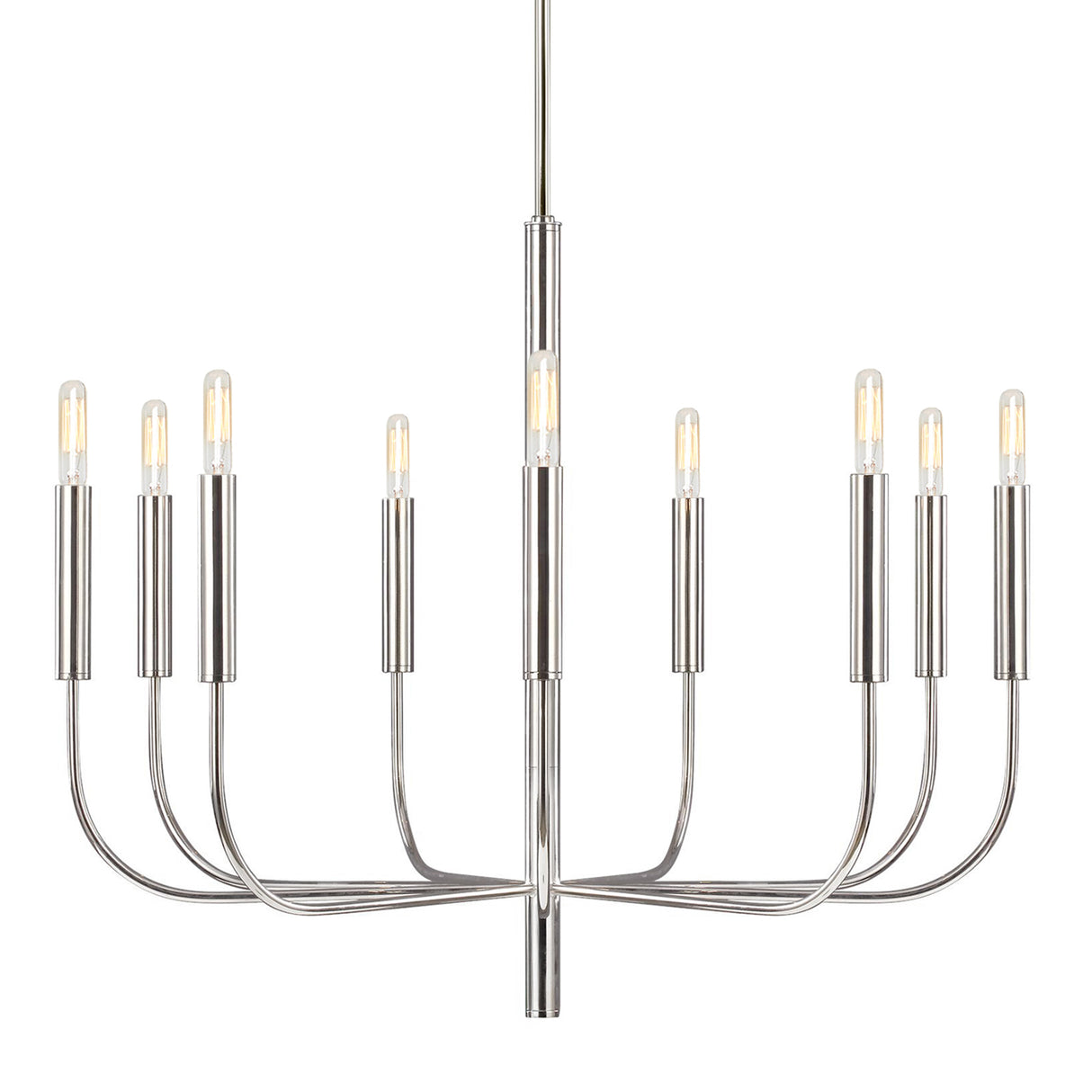 Thayer 9 Light Chandelier 30", Polished Nickel
