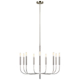 Thayer 9 Light Chandelier 30", Polished Nickel