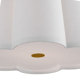 Odelia Large Pendant 28", White and Brass